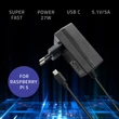 Kép 3/12 - Qoltec szuper gyors PD töltő Raspberry PI 5-hez fekete színben