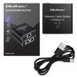 Kép 9/10 - Qoltec 1x2 port RJ45 splitter mini SWITCH alumínium házban
