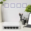Kép 2/10 - Qoltec Hálózati SWITCH 5 RJ45 porttal fehér színben
