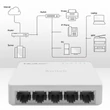 Kép 5/10 - Qoltec Hálózati SWITCH 5 RJ45 porttal fehér színben