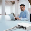 Kép 7/10 - Qoltec Hálózati SWITCH 5 RJ45 porttal fehér színben
