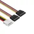 Kép 1/8 - Qoltec POWER MOLEX kábel adapter 2xSATA 0.2m