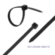 Kép 4/6 - Qoltec fekete önzáró kábelkötegelő 4.8x200mm