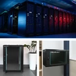 Kép 2/7 - Qoltec 19" RACK szekrény edzett üvegajtókkal, fekete színben
