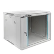 Kép 1/10 - Qoltec 19" RACK szekrény edzett üvegajtókkal szürke színben