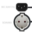 Kép 4/5 - Qoltec IEC 320 C14/SCHUKO adapterkábel 0,15 m