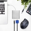 Kép 7/12 - Qoltec USB-C 3.1 hub adapter 4 porttal ezüst színben
