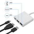 Kép 4/13 - Qoltec 3 az 1-ben USB-C hub adapter HDMI 4K