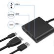 Kép 4/13 - Qoltec USB-C 3.1 3 az 1-ben hub adapter fekete színben