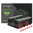 Kép 1/15 - Qoltec 2000W inverter, tiszta szinuszhullám, fekete színben