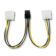 Kép 2/2 - Qoltec 2x MOLEX női/ PCI-E 6pin adapter kábel 15 cm
