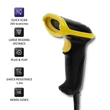 Kép 6/8 - Qoltec 1D vonalkód olvasó szkenner USB csatlakozással
