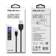 Kép 2/5 - Qoltec USB-C adatkábel 1,2 m fekete színben