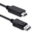Kép 1/8 - Qoltec DisplayPort v1.2 HDMI kábel 5K 2m fekete színben