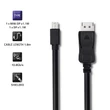 Kép 3/8 - Qoltec Mini DisplayPort v1.1 férfi 4K 1,8m kábel