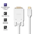 Kép 3/7 - Qoltec USB 3.1 típus C férfi/VGA férfi kábel 1m