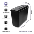 Kép 3/7 - Qoltec iratmegsemmisítő csíkos vágással és 7L kosárral