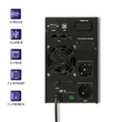 Kép 6/13 - Qoltec on-line szünetmentes tápegység LCD kijelzővel