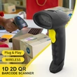 Kép 2/8 - Qoltec Vonalkód olvasó és QR kód szkenner | 1D 2D | USB | Bluetooth