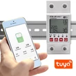 Kép 2/5 - Qoltec Wi-fi DIN sínre szerelhető relé árammérővel 63A| Időzítő | Tuya | Wi-Fi | LED