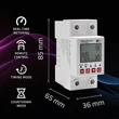 Kép 3/5 - Qoltec Wi-fi DIN sínre szerelhető relé árammérővel 63A| Időzítő | Tuya | Wi-Fi | LED