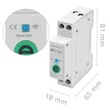 Kép 5/6 - Qoltec Wi-fi DIN sínre szerelhető relé villamos fogyasztásmérővel 63A| eWeLink Sonoff által | Wi-Fi | LED