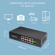 Kép 2/8 - Qoltec hálózati Ethernet PoE SWITCH 8x RJ45