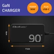 Kép 2/7 - Qoltec 90W GaN szupergyors tápegység USB-C