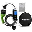 Kép 4/10 - Qoltec Mobil EV Elektromos Autó Töltő 2 az 1-ben Type 2 Állítással | 3,5 kW | 230V | Wi-fi | TUYA | SMART LIFE | LCD | LED | Hordozható | 5m