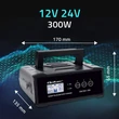 Kép 7/7 - Qoltec 12V 24V mikroprocesszoros töltő LCD kijelzővel
