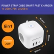 Kép 4/6 - Qoltec Power Cube 6 az 1-ben hosszabbító világító kapcsolóval