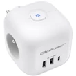 Kép 1/6 - Qoltec Power Cube 6 az 1-ben hosszabbító fehér színben