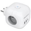 Kép 3/6 - Qoltec Power Cube 6 az 1-ben hosszabbító fehér színben