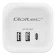 Kép 5/6 - Qoltec Power Cube 6 az 1-ben hosszabbító fehér színben