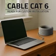 Kép 2/8 - Qoltec 25m CAT6 UTP patchcord kábel szürke színben