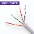 Kép 3/8 - Qoltec 25m CAT6 UTP patchcord kábel szürke színben