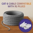 Kép 4/8 - Qoltec 25m CAT6 UTP patchcord kábel szürke színben