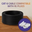 Kép 4/6 - Qoltec CAT6 UTP patchcord kábel 50 méter fekete színben