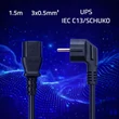 Kép 2/5 - Qoltec tápkábel IEC C13 SCHUKO csatlakozóval