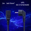 Kép 2/7 - Qoltec tápkábel IEC C13 és SCHUKO dugóval, 2m