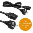Kép 6/6 - Qoltec SCHUKO CEE 7/7 tápkábel IEC C13 1.5m
