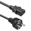 Kép 1/7 - Qoltec SCHUKO tápkábel IEC C13 3m fekete színben