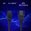 Kép 2/8 - Qoltec IEC C13 C14 tápkábel 2m tiszta réz