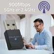 Kép 2/7 - Qoltec vezeték nélküli mini adapter WiFi 6 és Bluetooth 5.4