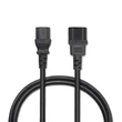 Kép 4/5 - Qoltec Hosszabbító kábel UPS-hez | IEC C13/C14 | 3x0.75mm² | 1m