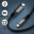 Kép 2/6 - Qoltec USB4 Ultra-Gyors Gen3 Kábel | USB-C PD 240W | Thunderbolt 3/4 | 4K | 40Gb/s | 1m | Fekete