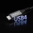 Kép 3/6 - Qoltec USB4 Ultra-Gyors Gen3 Kábel | USB-C PD 240W | Thunderbolt 3/4 | 4K | 40Gb/s | 1m | Fekete