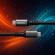 Kép 5/6 - Qoltec USB4 Ultra-Gyors Gen3 Kábel | USB-C PD 240W | Thunderbolt 3/4 | 4K | 40Gb/s | 1m | Fekete