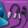 Kép 1/5 - Qoltec 2 az 1-ben USB-C adapter Jack 3,5mm csatlakozóval