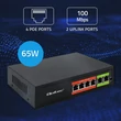 Kép 3/7 - Qoltec SWITCH FAST Ethernet PoE Hálózati Switch fekete színben